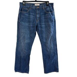 J.Crew Mens Straight-Leg Blue Denim Jeans 38x32 Classic Fit 100% Cotton Made In